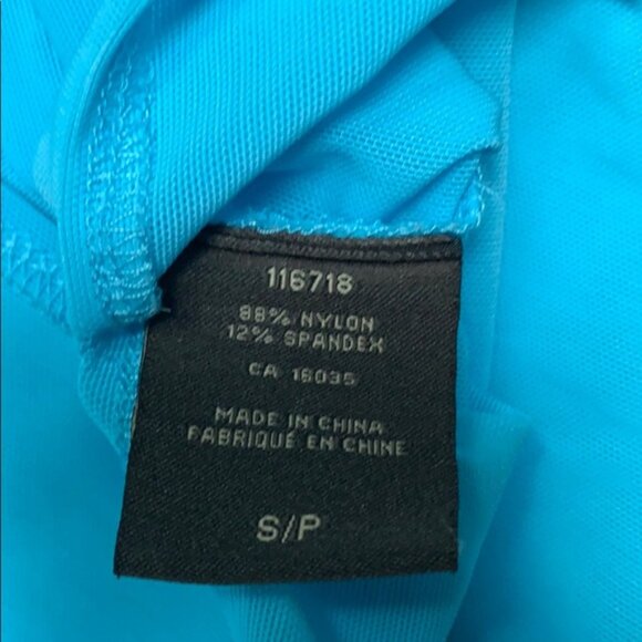 Women’s blue beach coverup shirt - Picture 2 of 3